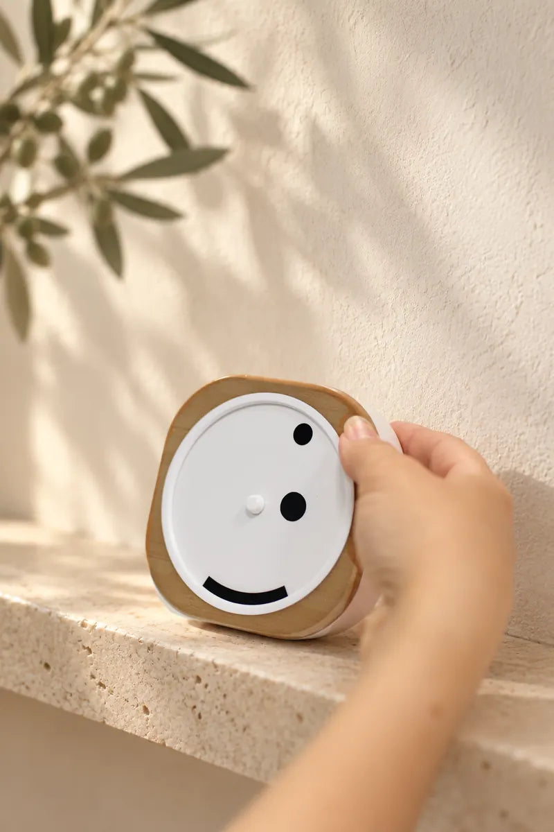 Time Smiles Big-Time Bamboo clock at home
