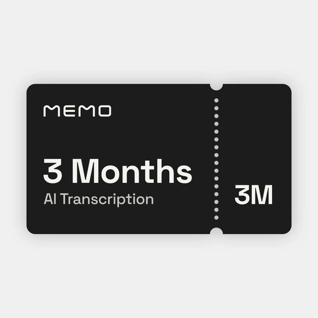 MEMO AI Pro — 3 Months