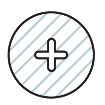 Textured plus button icon