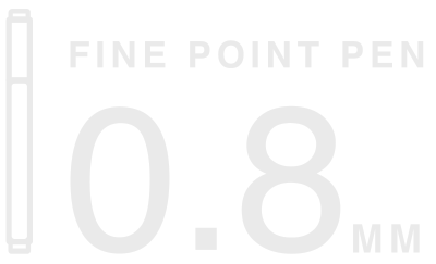 Fine point pen 0.8 mm