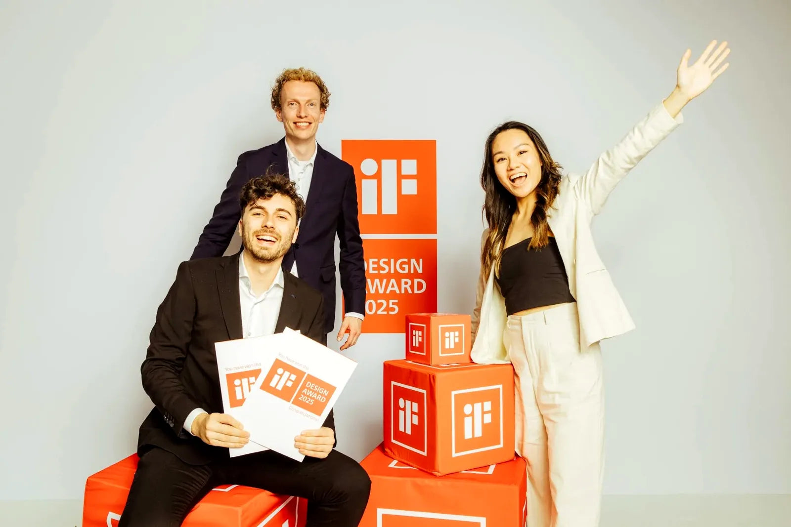 The New Things Lab team celebrating the iF Design Award 2025